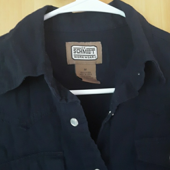 Button up wester style navy shirt - Picture 2 of 5